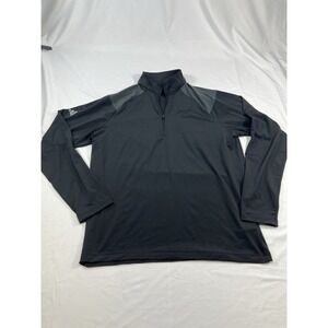 Adidas America Men's Quarter-Zip Pullover Black Size‎ Xl Long Sleeve